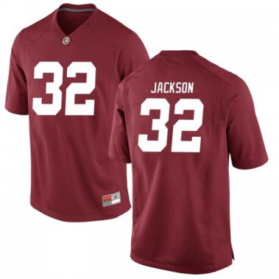 Men's Alabama Crimson Tide #32 Jalen Jackson Crimson Replica NCAA College Football Jersey 2403GIBK4